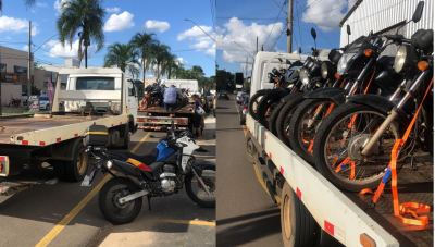 Cavalo de Aço: Operação policial inicia com a apreensão de 12 motocicletas irregulares em Araxá