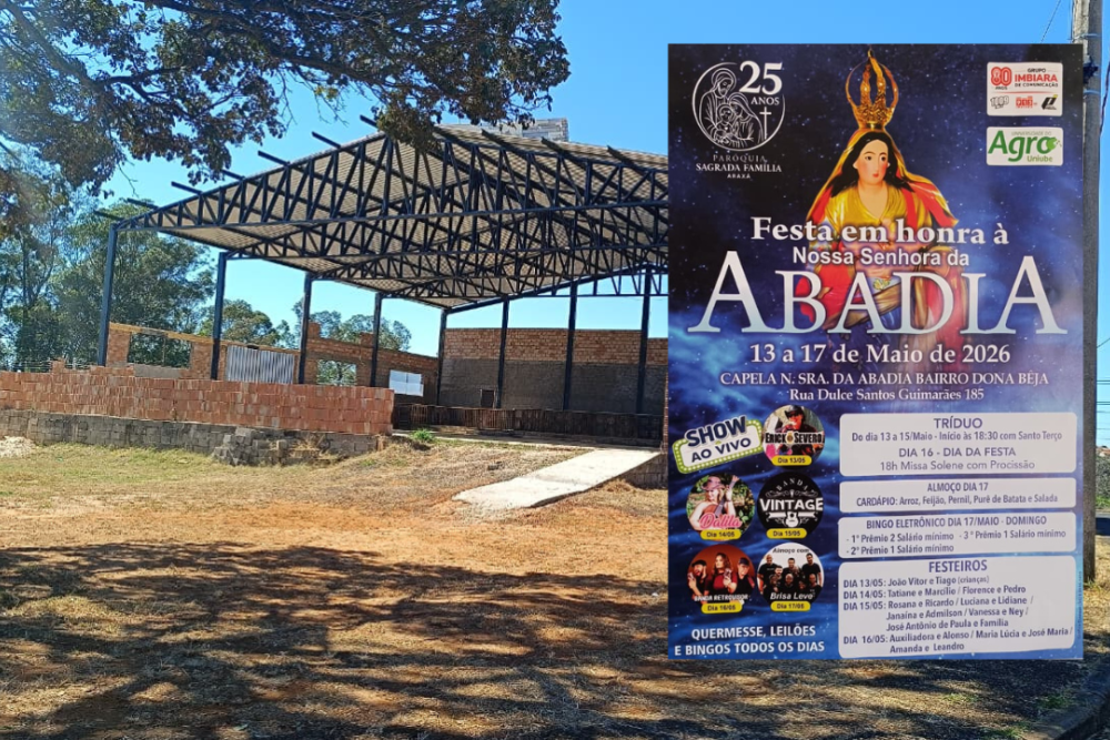 Festa em honra a Nossa Senhora da Abadia começa nesta quarta (13) em Araxá