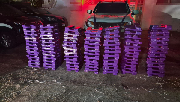 Polícia Militar apreende cerca de 300 quilos de maconha durante operação na BR-452 em Araxá