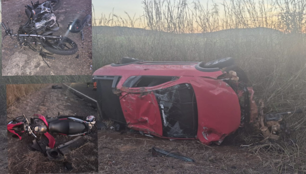 Dois motociclistas morrem em grave acidente na MG-428, em Sacramento