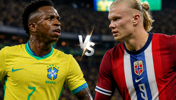 Vinícius Jr. ou Haaland? Debate Esportivo aponta o brasileiro como mais decisivo contra a Noruega