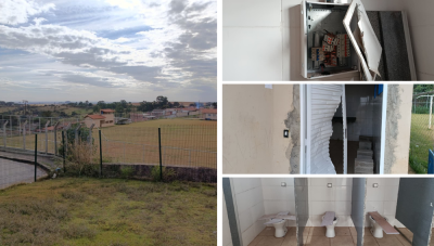Após revitalização de R$ 2,2 milhões, Campo do Barretão, no Boa Vista, em Araxá, sofre com vandalismo