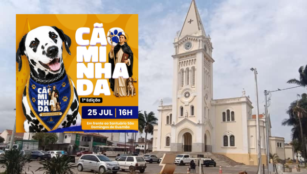 1ª Cãominhada celebra São Domingos de Gusmão e convida fiéis para momento de fé e bênção dos pets em Araxá